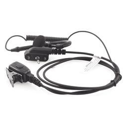 Micrófono de Solapa con Auricular / Gancho Ajustable Grado Médico / Cable Kevlar Reforzado / PTT Integrado / Compatible VX160/231/180/210/400