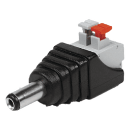 Adaptador de Alimentación / Jack 3.5 mm Macho Polarizado / 12 Vcc / Terminales Push / Pin Cobre 2.1 mm