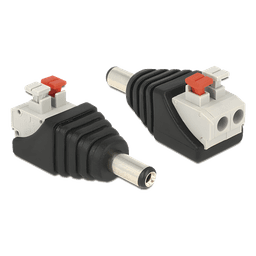 Adaptador de Alimentación / Jack 3.5 mm Macho Polarizado / 12 Vcc / Terminales Push / Pin Cobre 2.1 mm