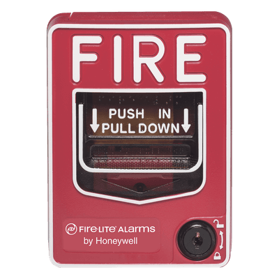 Estación Manual de Alarma Contra Incendio / Doble Acción / Cerradura con Llave / Montaje en Superficie o Empotrado / UL 38