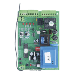 Tarjeta de Control Electrónico / Motor Corredizo 1200 RPM / Pantalla LCD / Conectividad Inalámbrica / IP44 / 110-120 VCA