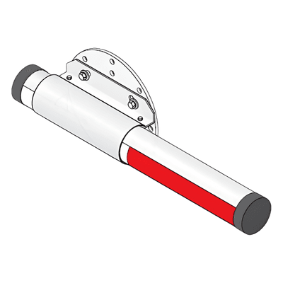 Brazo de Barrera Vehicular / Aluminio 14 ft (4.26 m) / Rotación 90° en 1.5 s / Sin Iluminación / Compatible Barreras 1601 y 1603