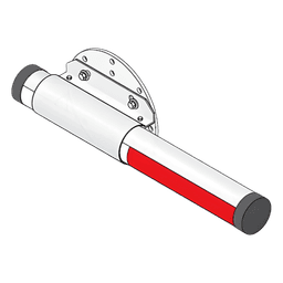Brazo de Barrera Vehicular / Aluminio 14 ft (4.26 m) / Rotación 90° en 1.5 s / Sin Iluminación / Compatible Barreras 1601 y 1603