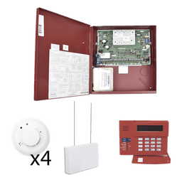 Kit Panel VISTA-32FB / Intrusión e Incendio / 32 Zonas Cableadas-Inalámbricas-V-Plex / 2 Particiones / Receptor 5881ENH / 4 Detectores 5806W3