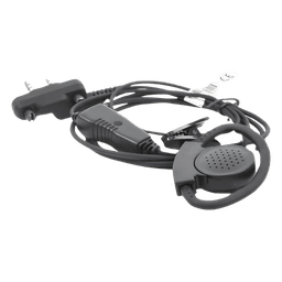 Micrófono de Solapa con Auricular / Gancho Ajustable en D / PTT Ergonómico / Cable Reforzado con Kevlar / Clip Rotatorio 360° / Compatible con Radios ICOM IC-F Series