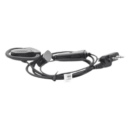 Micrófono de Solapa con Auricular / Gancho Ajustable en D / PTT Ergonómico / Cable Reforzado con Kevlar / Clip Rotatorio 360° / Compatible con Radios ICOM IC-F Series