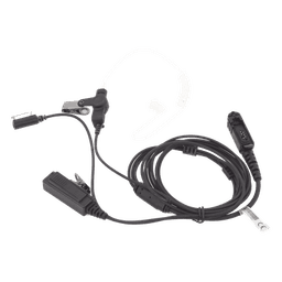 Micrófono-Audífono de Vigilancia / 3 Cables / Tubo Acústico Transparente / PTT Independiente / Compatible MOTOROLA