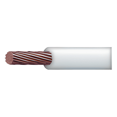 Cable Eléctrico THW-LS / Calibre 10 AWG / 19 Hilos / 90°C Seco / 75°C Mojado / Venta por Metro / Blanco