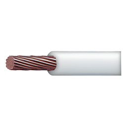 Cable Eléctrico THW-LS / Calibre 10 AWG / 19 Hilos / 90°C Seco / 75°C Mojado / Venta por Metro / Blanco