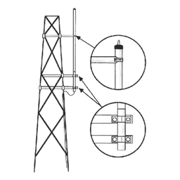 Kit de Montaje Lateral en Torre / Antenas UHF Serie HX / Compatible con Diámetros hasta 3.25" / Ángulos Estructurales hasta 2.25" / Frecuencia 406-512 MHz