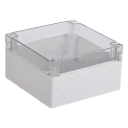 Gabinete Plástico para Exterior / IP65 / IK07 / 160 x 160 x 90 mm / Tapa Transparente / ABS 3 mm / -20 a 60 °C
