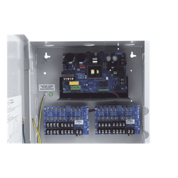 Fuente de Poder Controlada / 12 VDC 10 A / 16 Salidas con Fusibles / Cargador de Batería de Respaldo / Supervisión de Fallo CA