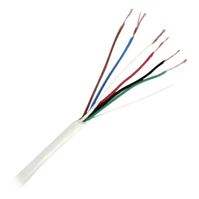 Cable para Control de Acceso / 6x20 AWG / 152 m (500 ft) / Blindado / Riser / Blanco