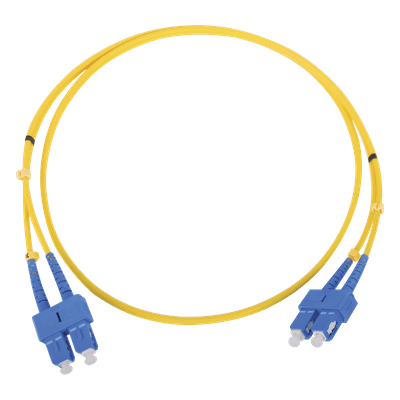 Jumper de Fibra Óptica / Monomodo 9/125 µm / SC/SC Dúplex / 1 Metro (3.28 Pies) / ITU-T G.652.D / 1310-1550 nm