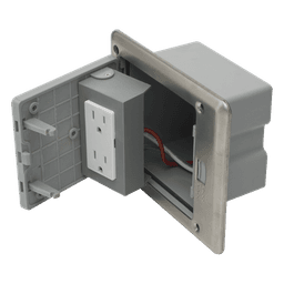 Caja de Piso / IP66 Cerrada / 120 kg Carga / 17.4x14.3x8 cm / Aluminio / TIA/EIA