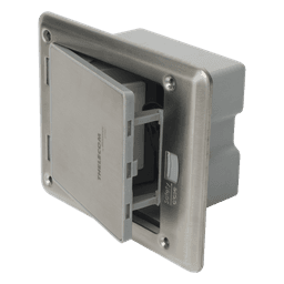 Caja de Piso / IP66 Cerrada / 120 kg Carga / 17.4x14.3x8 cm / Aluminio / TIA/EIA