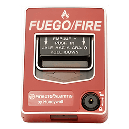 Estación Manual de Alarma Contra Incendio / Doble Acción / Rotulado Bilingüe FIRE/FUEGO / Reset con Llave / Carcasa de Policarbonato