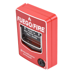 Estación Manual de Alarma Contra Incendio / Doble Acción / Rotulado Bilingüe FIRE/FUEGO / Reset con Llave / Carcasa de Policarbonato