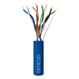 Bobina de Cable / UTP Cat6 Riser / 1000 Pies / Cobre Sólido / UL CMR / 350 MHz / CCTV y Redes IP / Azul