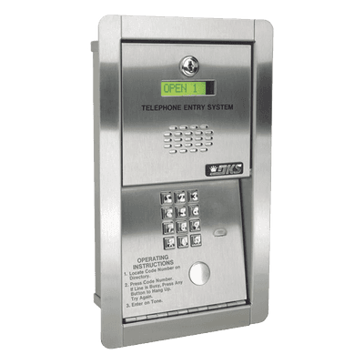 Audioportero telefónico / 600 números / Control 2 puertas / Empotrable / Marcación 16 dígitos / Línea digital o analógica / 16 VAC / 250 mA
