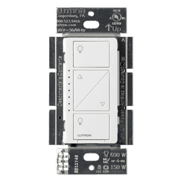 Atenuador de Pared Inteligente / 120 V / LED 250 W / Incandescente-Halógeno 1000 W / MLV 1000 VA / RF 9 m (29.5 ft) a 18 m (59.1 ft) / Neutro Opcional / Pico y Smart Bridge