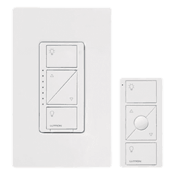 Kit Atenuador de Pared Inteligente / Sin Cable Neutro / 600 W Incandescente / 150 W LED / Control Remoto Pico / Alcance 9 m (29.5 ft)