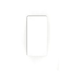 Placa de Pared Decoradora / 1 Espacio / Sin Tornillos Visibles / Termoplástico Blanco Brillante / 11.9 x 7.5 cm