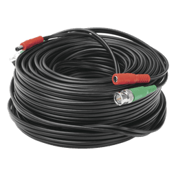 Cable Coaxial BNC RG59 con Alimentación / SIAMES / 30 Metros (98.43 Pies) / 100% Cobre / 4K / Interior y Exterior