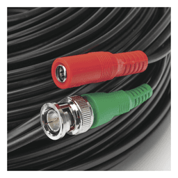 Cable Coaxial BNC RG59 con Alimentación / SIAMES / 30 Metros (98.43 Pies) / 100% Cobre / 4K / Interior y Exterior