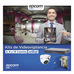 Kit Videovigilancia / DVR 16 Canales / 16 Cámaras Eyeball 1080p / IR 20 m (65.6 ft) / Fuente 16 Canales 20A / Transceptores UTP