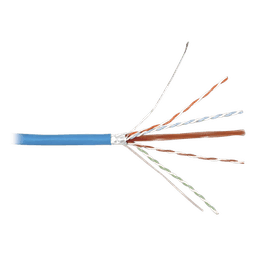 Bobina de Cable Blindado F/UTP / Cat6A / 4 Pares / 23 AWG / CMR Riser / 305 m (1000 pies) / 500 MHz / 10GBase-T
