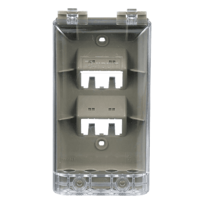 Placa de Pared Vertical / IP56 / 4 Puertos Mini-Com / Policarbonato / 5.69 x 3.07 x 2.19 in