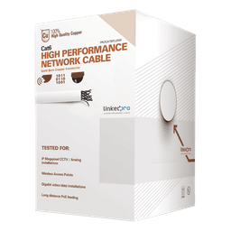 Bobina de Cable Cat6 / 305 m (1000 pies) / 23 AWG / 250 MHz / Cobre / Super Flexible / UL / Blanco