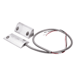 Contacto Magnético de Piso / Salida Dual NC/NA / GAP 65 mm (2.5 in) / Cubierta de Aluminio / Cable Blindado 55 cm / Certificación UL & CE