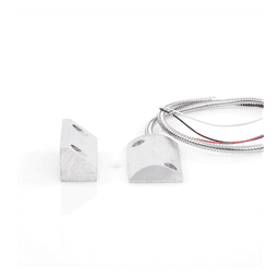 Contacto Magnético de Piso / Salida Dual NC/NA / GAP 65 mm (2.5 in) / Cubierta de Aluminio / Cable Blindado 55 cm / Certificación UL & CE