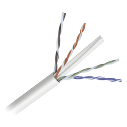 Bobina de Cable Cat6+ / 152m (500ft) / Calibre 23 AWG / 250 MHz / UL / Blanco / Sin Blindaje / CM Interior