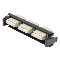 Placa Acopladora de Fibra Óptica / 12 Fibras Multimodo / Conectores LC Quad / Color Beige / Quick-Pack