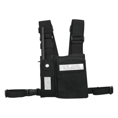 Pechera Universal / Soporte para Radio y Bolígrafo / Bolsa con Cinta Adherente / Elemento Reflectante / Hebilla de Seguridad