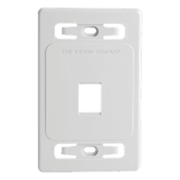 Placa de Pared Modular / 1 Salida / Compatibilidad Z-MAX y TERA Blindados / Instalación Frontal o Trasera / Color Blanco