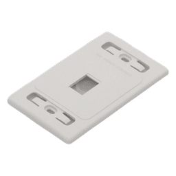 Placa de Pared Modular / 1 Salida / Compatibilidad Z-MAX y TERA Blindados / Instalación Frontal o Trasera / Color Blanco