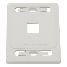 Placa de Pared Modular / 1 Salida / Compatibilidad Z-MAX y TERA Blindados / Instalación Frontal o Trasera / Color Blanco