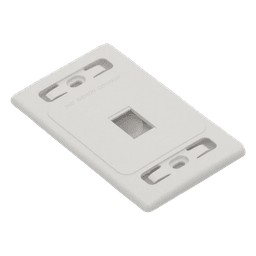 Placa de Pared Modular / 1 Salida / Compatibilidad Z-MAX y TERA Blindados / Instalación Frontal o Trasera / Color Blanco