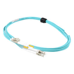 Jumper de Fibra Óptica / OM4 50/125 / LC-LC Duplex / OFNR / Aqua / 3 m (9.84 ft)
