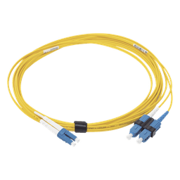 Jumper de Fibra Óptica / Monomodo OS2 / LC/UPC-SC/UPC Duplex / OFNR / 5 m (16.40 pies) / Amarillo