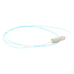 Pigtail de Fibra Óptica / LC Simplex / Multimodo OM3 50/125 / OFNR / Aqua / 1 Metro (3.28 Pies)