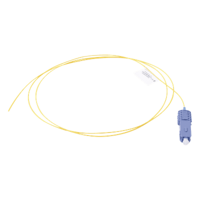 Pigtail de Fibra Óptica / SC/UPC Simplex / Monomodo OS1/OS2 / OFNR / 1 Metro (3.28 Pies) / Amarillo