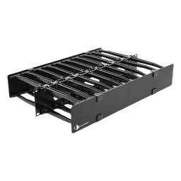 Organizador de Cable Horizontal / Doble Profundidad 6in (152mm) / Rack 19in / 2UR / Alta Densidad