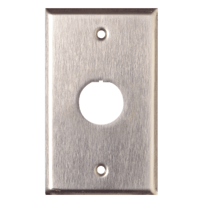 Placa de Pared Reforzada / Acero Inoxidable / 1 Puerto / IP44 / Industrial
