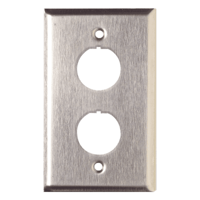 Placa de Pared Reforzada / Acero Inoxidable / 2 Puertos / IP44 / Industrial