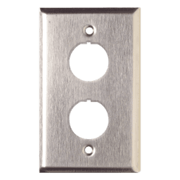 Placa de Pared Reforzada / Acero Inoxidable / 2 Puertos / IP44 / Industrial